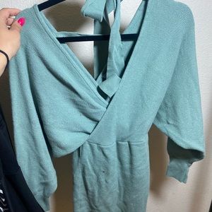 Sage sweater dress